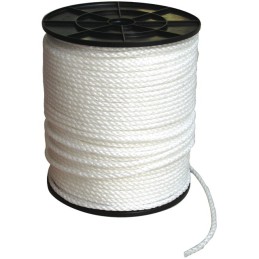 TRESSE POLYAMIDE BLANCHE 3 MM BOBINE DE 250 METRES