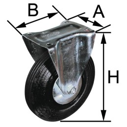 ROUE A CHAPE FIXE            D160