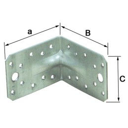 EQUERRE RENFORCEE AVEC NERVURE 70X70X55X2,5 MM GALVANISE SENDZIMIR