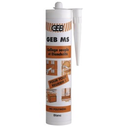 MASTIC-COLLE GEB MS CARTOUCHE 280ML BLANC