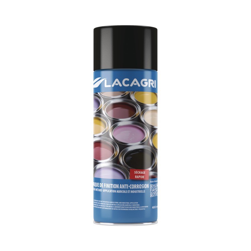 PEINTURE DE FINITION NOIR SATINE BRILLANT AEROSOL 400ML