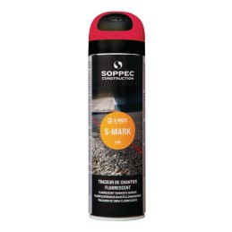 TRACEUR DE CHANTIER ROUGE FLUORESCENT 500ML