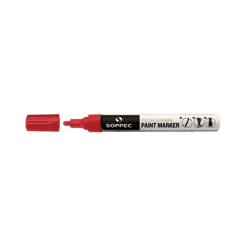 FEUTRE A POMPE POUR MARQUAGE ROUGE 10ML