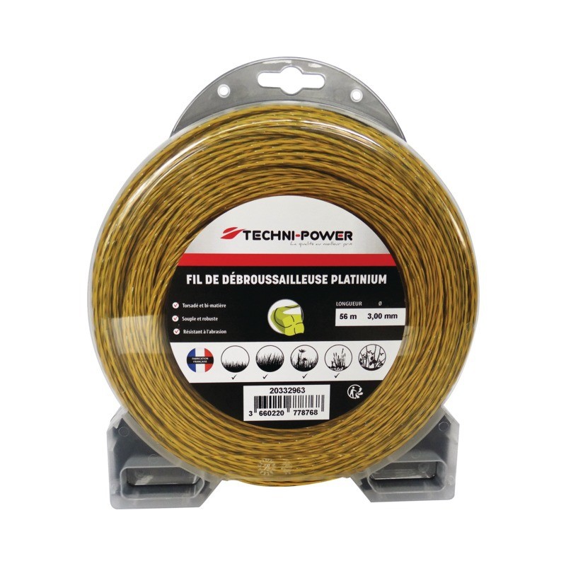 FIL NYLON TORSADE PLATINIUM TECHNI POWER Ø3MM / 56M