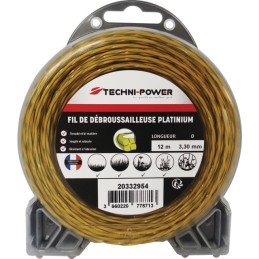 FIL NYLON TORSADE PLATINIUM TECHNI POWER Ø3,3MM / 12M