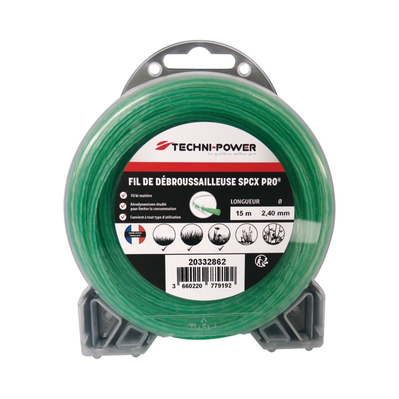 FIL NYLON ONDULE SPCX PRO TECHNI POWER Ø2,4MM / 15 M