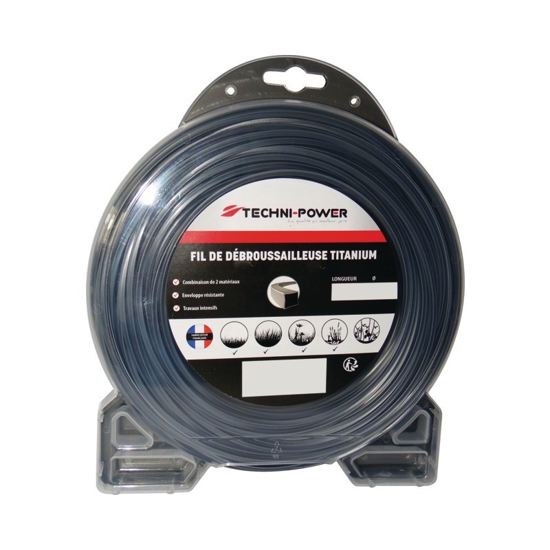 FIL NYLON DOUBLE PEAU TECHNI POWER TITANIUM Ø2,5 MM / 32 M