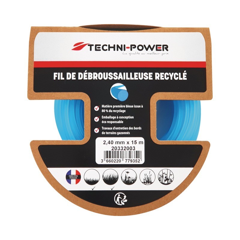 FIL RECYCLE ROND TECHNI POWER Ø2.4MM / 15 M