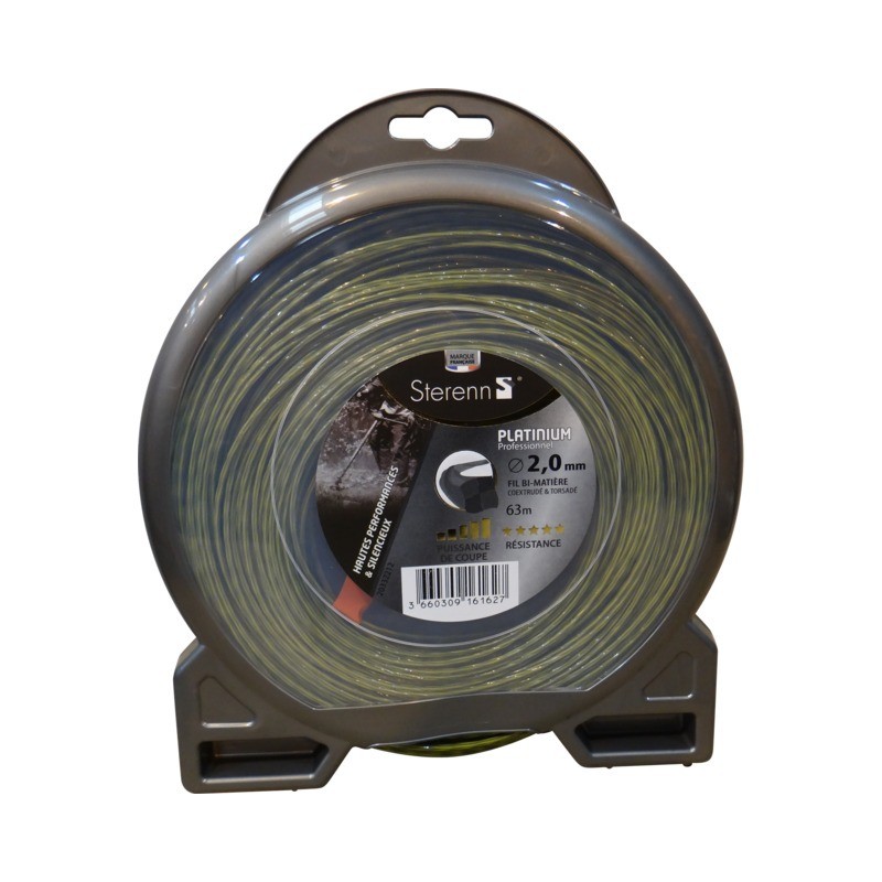 FIL NYLON TORSADE PLATINIUM STERENN Ø2MM 63M