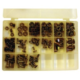 ASSORTIMENT ECROUS + VIS DEBROUSSAILLEUSE 120 PIECES