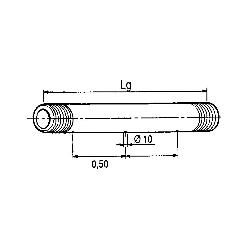 TUBE DE RAMPE LG1110 3 TROUS D.10 EA50 BERTH