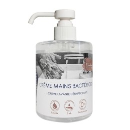 Crème lavante mains bactéricide - Flacon pompe 500 ml