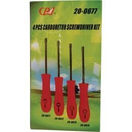 TOURNEVIS REGLAGE CARBURATEUR JEU DE 4