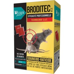 SOURICIDE RATICIDE GRAND PUBLIC BRODITEC BLE BRODIFACOUM 6X25G / ETUI 150G