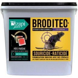 SOURICIDE RATICIDE PRO BRODITEC PATE BRODIFACOUM SACHET 15G / SEAU 5KG