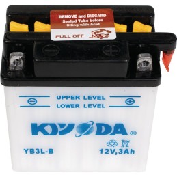 BATTERIE MOTO YB3L-B + 1 BIDON DE 1L D"ACIDE