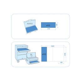 Coffret King Tony vide : 389 x 173 x 66mm (10)