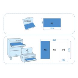 Coffret King Tony vide : 389 x 218 x 66mm (8)