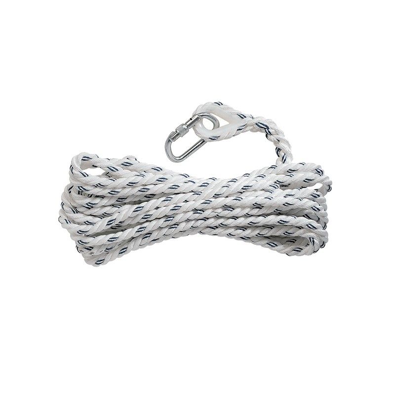 Corde Ø15mm pour antichute coulissant PI0160 + Mousqueton PI0077 10m