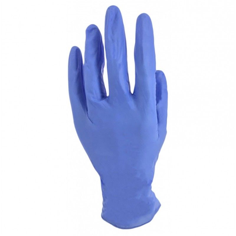 Gant nitrile bleu non-poudréEN 455-2 XL - Boite de 100