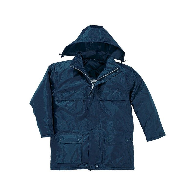 Parka polyester enduit PVC (Bleu XS à 3XL)