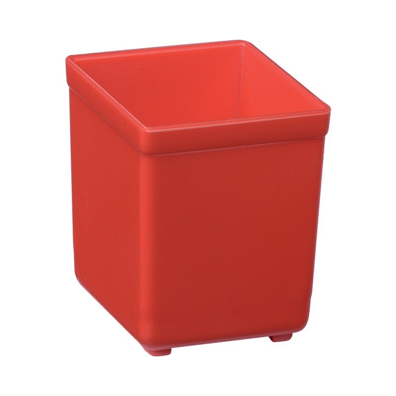 CASIER DE RANGEMENT ROUGE L50,5MM P50,5MM H63MM POUR TIROIR ET MALLETTE