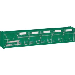 MODULE VERT 6 CASIERS BASCULANTS TRANSPARENTS L600MM P94MM H112MM