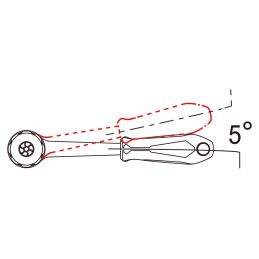 Cliquet 1/4 tête ronde à 72 dents