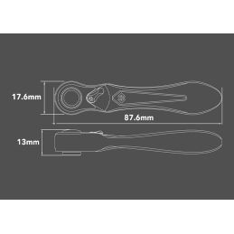 Cliquet 1/4paume de main60 dentsL: 87.6mm