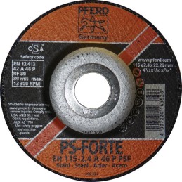 DISQUE À TRONÇONNER MÉTAL 115 X 2,4 X 22,2 MM PS FORTE