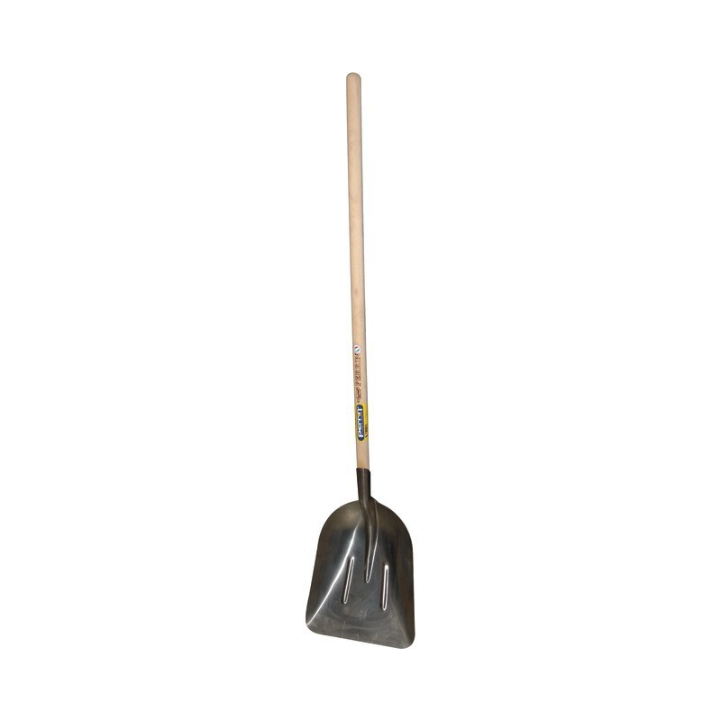 PELLE ALUMINIUM EXTRA CREUSE 37CM MANCHE BOIS 120CM