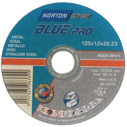 DISQUE À TRONÇONNER MÉTAL/INOX 125 X 1 X 22,2 MM BLUE PRO