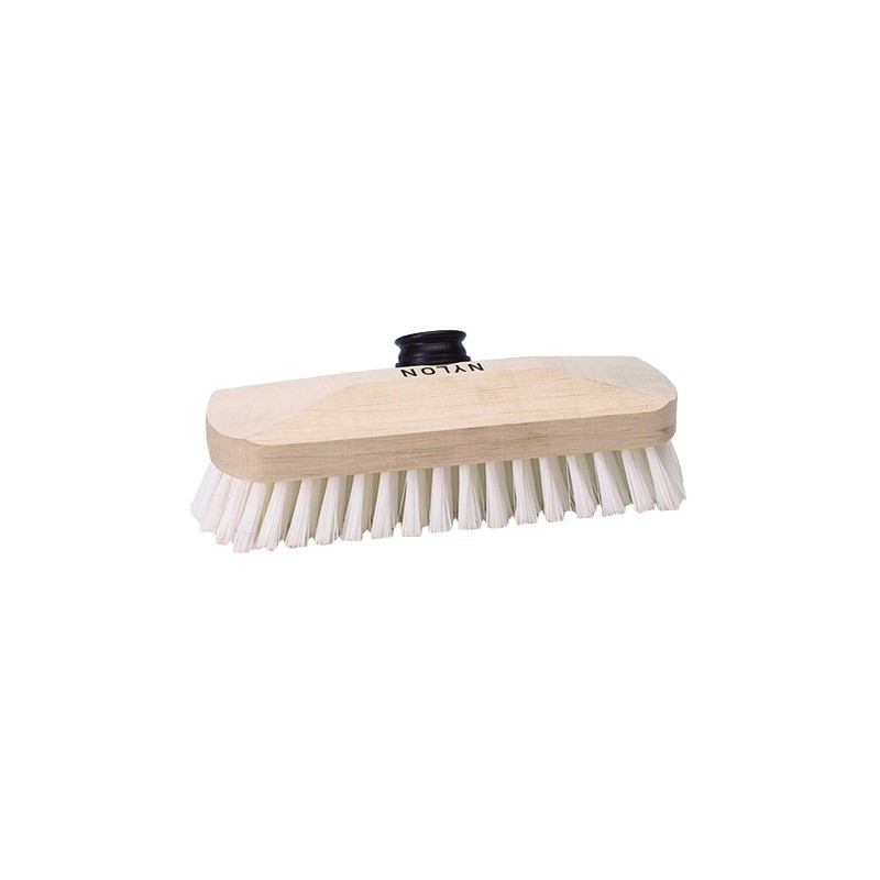 BROSSE LAVE-PONT BOIS NYLON BLANC DOUILLE VIS