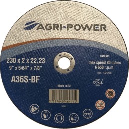 DISQUE A TRONCONNER 230X2X22,2 METAL PLAT AGRI-POWER