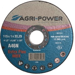 DISQUE A TRONCONNER 115X1X22,2 INOX PLAT AGRI-POWER