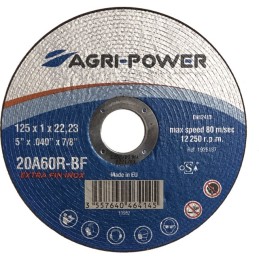 DISQUE A TRONCONNER 125X1X22,2 INOX PLAT AGRI-POWER