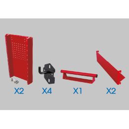 Support latéral perforé pour servante - 5 pièces