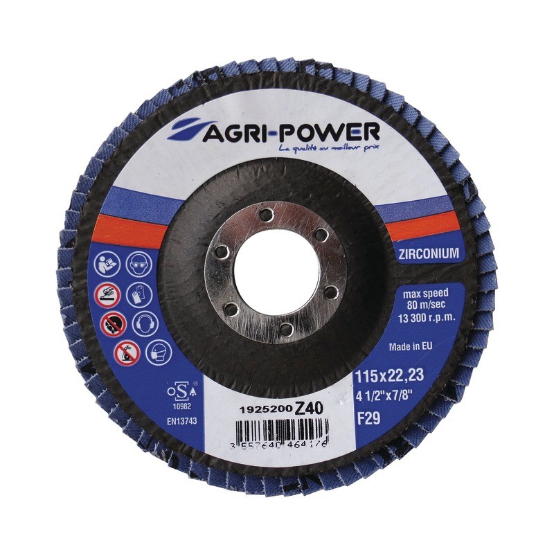 DISQUE A LAMELLES 115X1 GR40 ZIRCONIUM AGRI-POWER