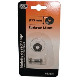 MOLETTE DE RECHANGE D15MM AL 6MM EP1,5MM