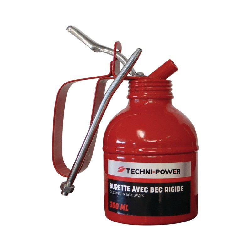 BURETTE ACIER 300ML AVEC BEC RIGIDE TECHNI-POWER