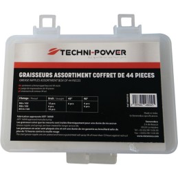 GRAISSEURS ASSORTIMENT COFFRET DE 44 PIECES TECHNI-POWER