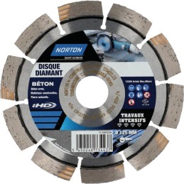 DISQUE A TRONÇONNER DIAMANT TRAVAUX INTENSIFS 125X22,2MM