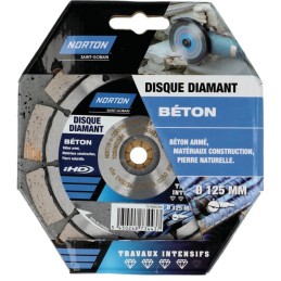 DISQUE A TRONÇONNER DIAMANT TRAVAUX INTENSIFS 125X22,2MM