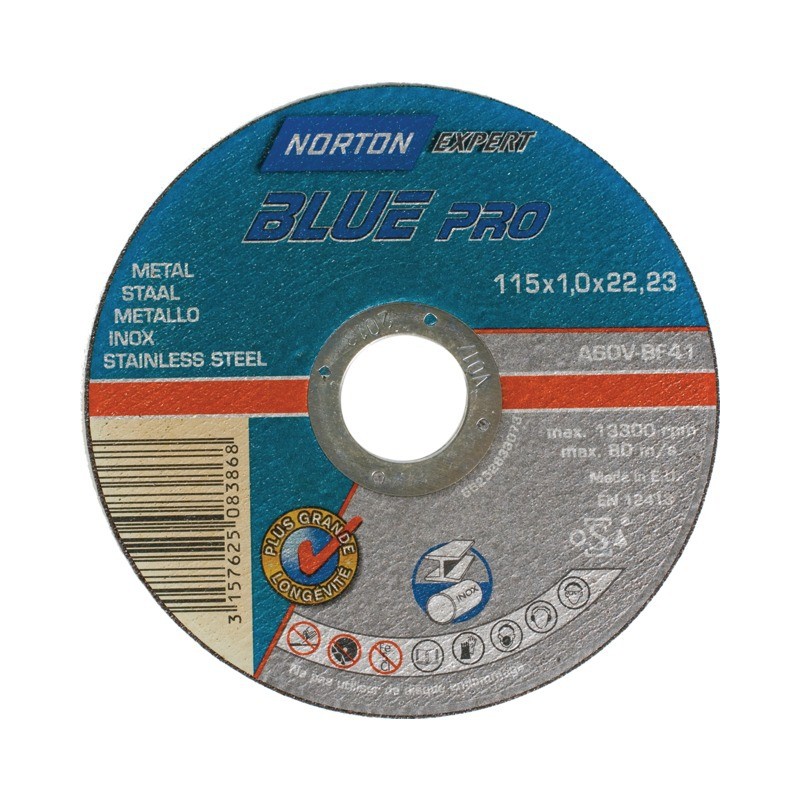 DISQUE À TRONÇONNER MÉTAL/INOX 115 X 1 X 22,2 MM BLUE PRO