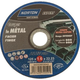 DISQUE À TRONÇONNER MÉTAL/INOX 125 X 1,6 X 22,2 MM BLUE PRO