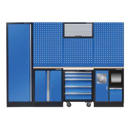 Mobilier d'atelier 3 meubles bas - bleu