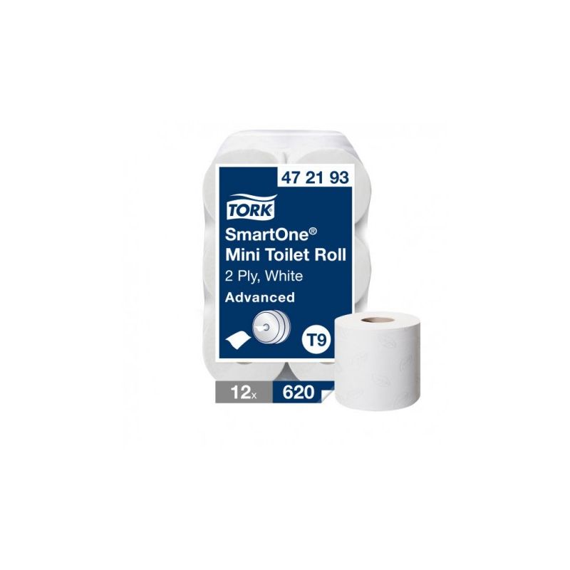 PH Tork SmartOne® Mini blanc 2 plis T9 620fts- ECOLABEL - Colis de 12