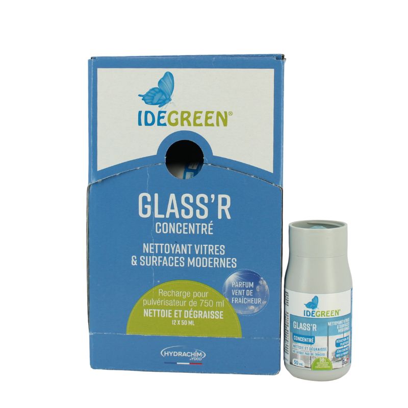 IDEGREEN GLASS'R - NETTOYANT VITRES SURFACES CONCENTRE 50ML