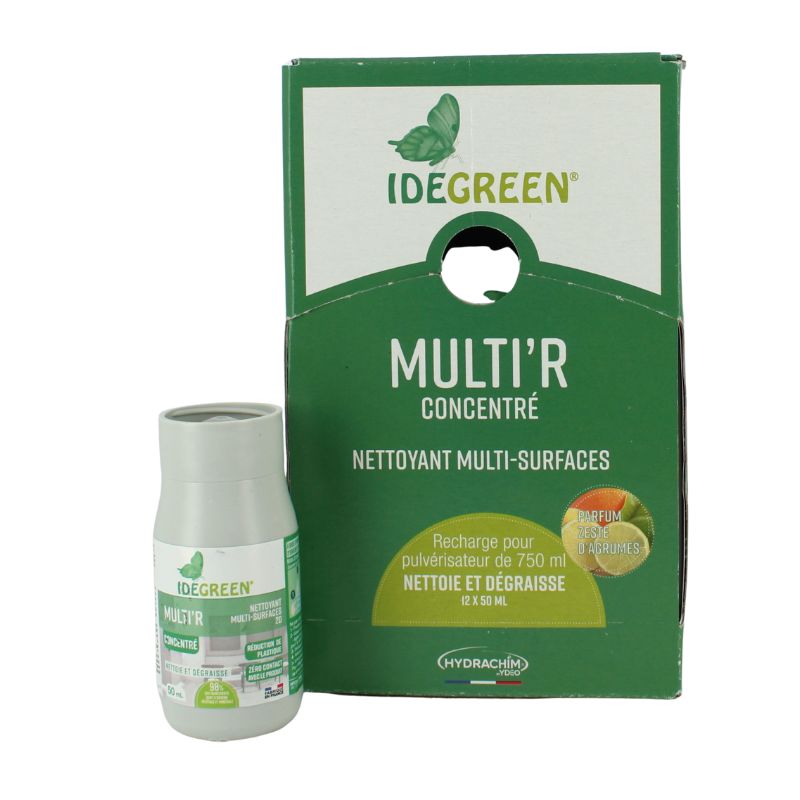 IDEGREEN MULTI'R NETTOYANT MULTI-SURFACES 2D CONCENTRÉ RECHARGE 50ML