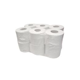 PAPIER TOILETTE DC 600FTS TECHLINE BLANC 2PLIS ECOLABEL Par 12 